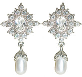 Princess Diana Crystal and Pearl Earrings - TimeLine Gifts